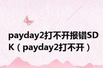 payday2打不开报错SDK（payday2打不开）