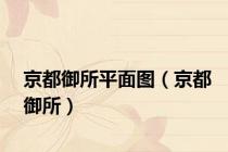 京都御所平面图（京都御所）