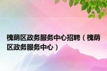槐荫区政务服务中心招聘（槐荫区政务服务中心）