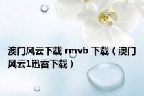 澳门风云下载 rmvb 下载（澳门风云1迅雷下载）