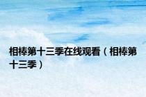 相棒第十三季在线观看（相棒第十三季）