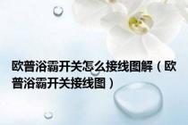 欧普浴霸开关怎么接线图解（欧普浴霸开关接线图）
