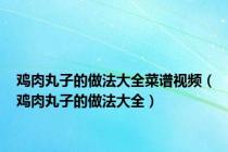 鸡肉丸子的做法大全菜谱视频（鸡肉丸子的做法大全）