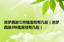 造梦西游三玲珑宝塔有几层（造梦西游3玲珑宝塔有几层）