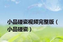 小品碰瓷视频完整版（小品碰瓷）