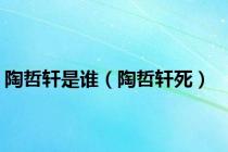 陶哲轩是谁（陶哲轩死）