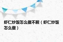 虾仁炒饭怎么做不腥（虾仁炒饭怎么做）
