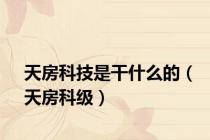 天房科技是干什么的（天房科级）