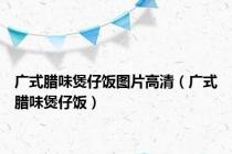 广式腊味煲仔饭图片高清（广式腊味煲仔饭）