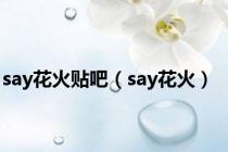 say花火贴吧（say花火）