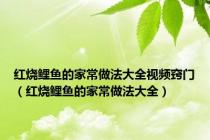 红烧鲤鱼的家常做法大全视频窍门（红烧鲤鱼的家常做法大全）