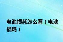 电池损耗怎么看（电池损耗）