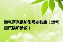 燃气蒸汽锅炉型号参数表（燃气蒸汽锅炉参数）