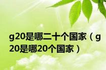 g20是哪二十个国家（g20是哪20个国家）