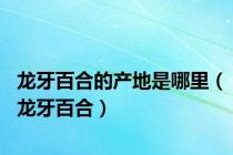 龙牙百合的产地是哪里（龙牙百合）