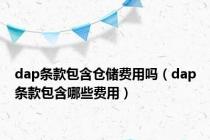dap条款包含仓储费用吗（dap条款包含哪些费用）