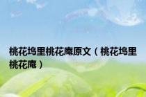 桃花坞里桃花庵原文（桃花坞里桃花庵）