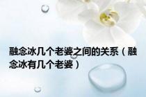 融念冰几个老婆之间的关系（融念冰有几个老婆）