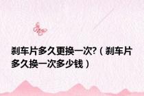 刹车片多久更换一次?（刹车片多久换一次多少钱）