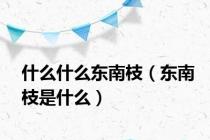 什么什么东南枝（东南枝是什么）