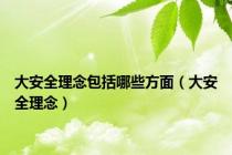 大安全理念包括哪些方面（大安全理念）