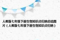 人教版七年级下册生物知识点归纳总结图片（人教版七年级下册生物知识点归纳）