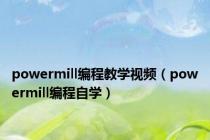 powermill编程教学视频（powermill编程自学）