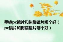 墨镜pc镜片和树脂镜片哪个好（pc镜片和树脂镜片哪个好）