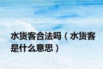 水货客合法吗（水货客是什么意思）