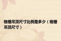 格栅吊顶尺寸比例是多少（格栅吊顶尺寸）