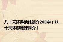 八十天环游地球简介200字（八十天环游地球简介）