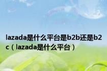 lazada是什么平台是b2b还是b2c（lazada是什么平台）