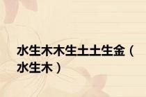 水生木木生土土生金（水生木）