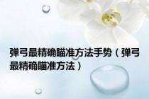 弹弓最精确瞄准方法手势（弹弓最精确瞄准方法）