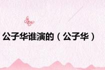 公子华谁演的（公子华）