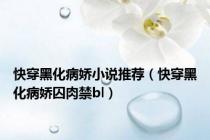 快穿黑化病娇小说推荐（快穿黑化病娇囚肉禁bl）