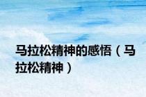 马拉松精神的感悟（马拉松精神）