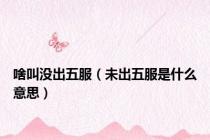 啥叫没出五服（未出五服是什么意思）