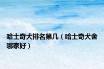 哈士奇犬排名第几（哈士奇犬舍哪家好）