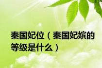 秦国妃位（秦国妃嫔的等级是什么）