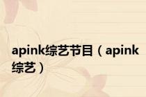 apink综艺节目（apink综艺）