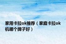 家用卡拉ok推荐（家庭卡拉ok机哪个牌子好）