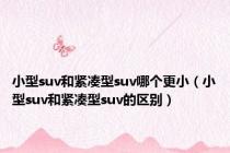 小型suv和紧凑型suv哪个更小（小型suv和紧凑型suv的区别）