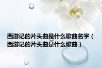 西游记的片头曲是什么歌曲名字（西游记的片头曲是什么歌曲）