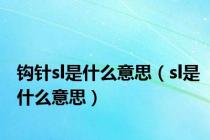 钩针sl是什么意思（sl是什么意思）