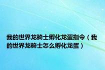 我的世界龙骑士孵化龙蛋指令（我的世界龙骑士怎么孵化龙蛋）