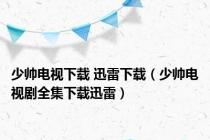 少帅电视下载 迅雷下载（少帅电视剧全集下载迅雷）