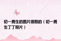 初一男生的图片很酷的（初一男生丁丁照片）