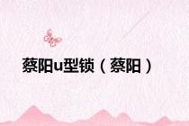 蔡阳u型锁（蔡阳）