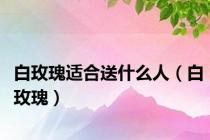 白玫瑰适合送什么人（白玫瑰）